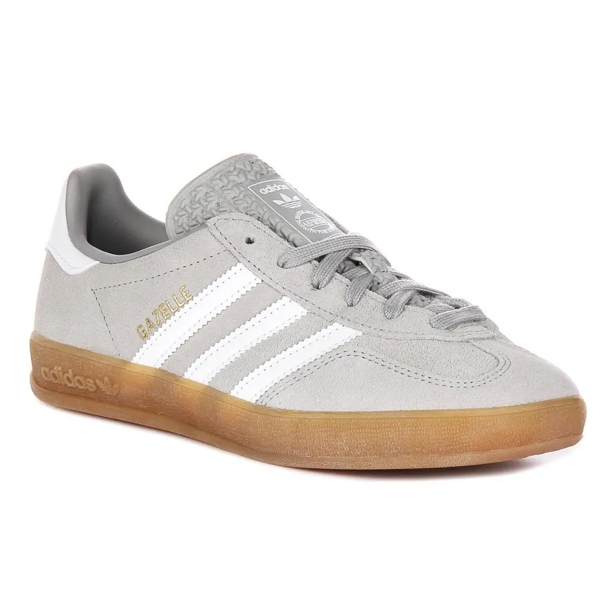 Adidas Gazelle Indoor Q Panel Gum Sole Womens Sneakers In Grey White US 4 - 9 - GREY WHITE