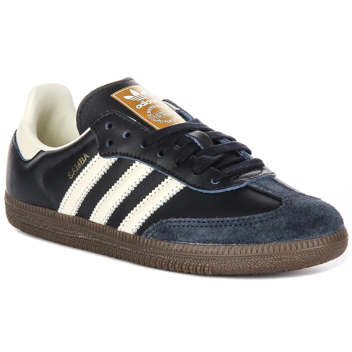 Adidas Samba Og 3 Stripes Retro Contrast Mens Sneakers In Navy White US 4 - 9 - Navy White