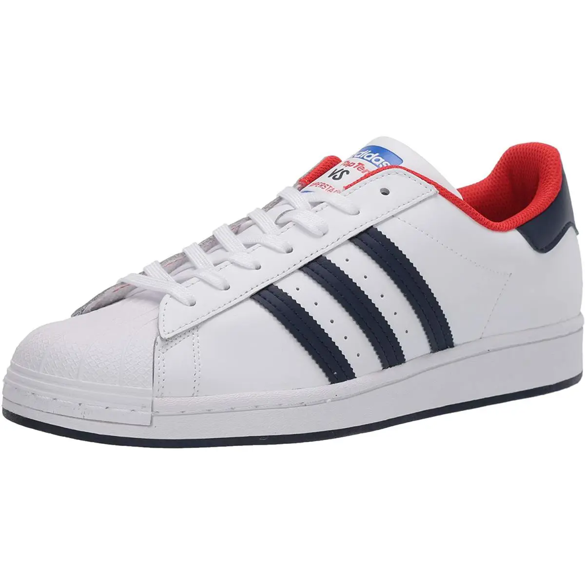 Adidas Originals Men`s Superstar Sneakers - White/Collegiate Navy/Red