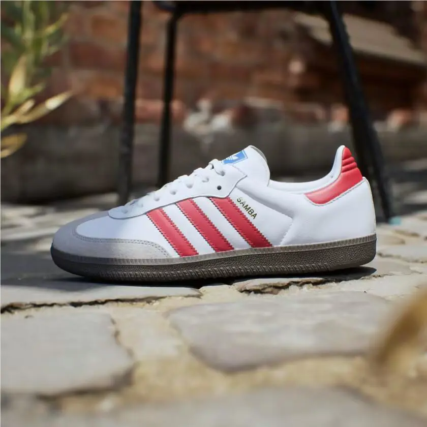 Mens Adidas Samba OG IG1025 Cloud White / Better Scarlet