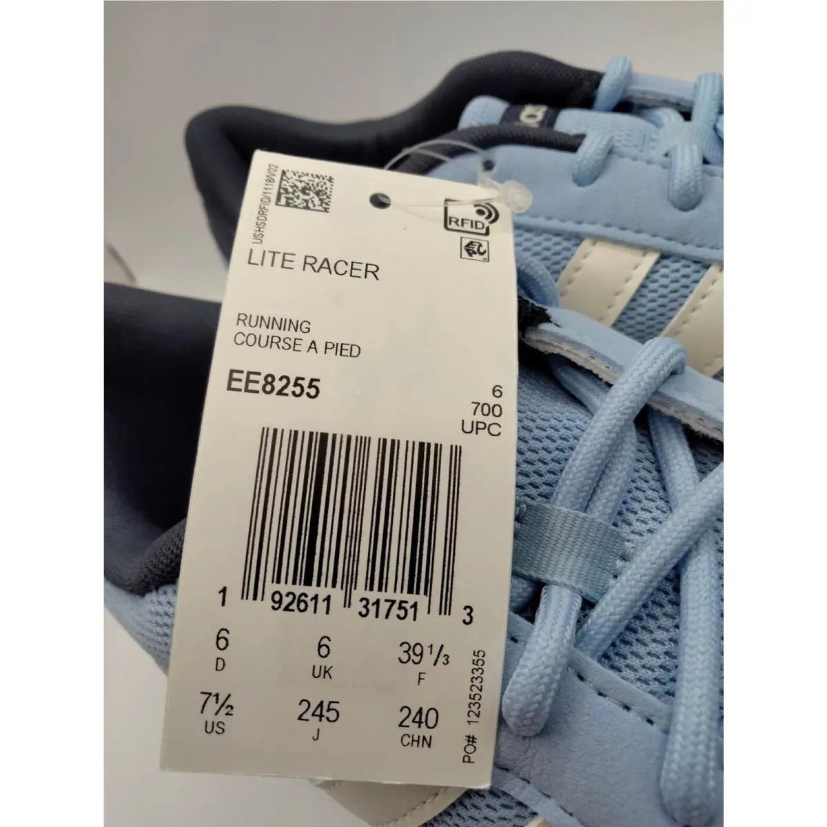 Adidas shoes - adidas Lite Racer - Lite Racer - EE8255 - Glow Blue/ Cloud White/ Trace Blue 6