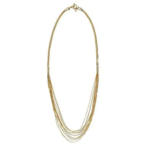 Michael Kors Gold Tone Seaside Multi Strand Twisted Long Necklace MKJ2688