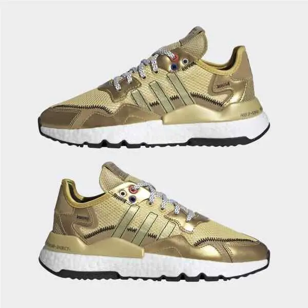 Adidas shoes - Metallic Gold, Black, White 2