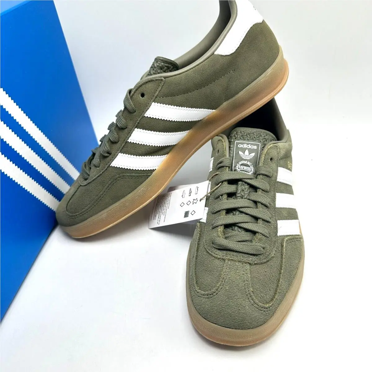 Adidas shoes - adidas Gazelle - Gazelle - JQ0174 - Olive Strata/Cloud White/Gold Metallic 11
