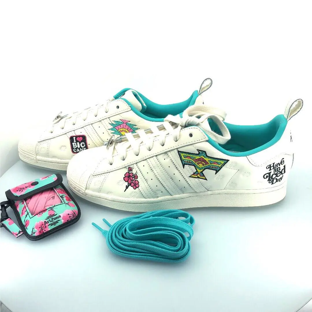 Adidas Superstar Arizona Mens White Multi Embroidered Shoes