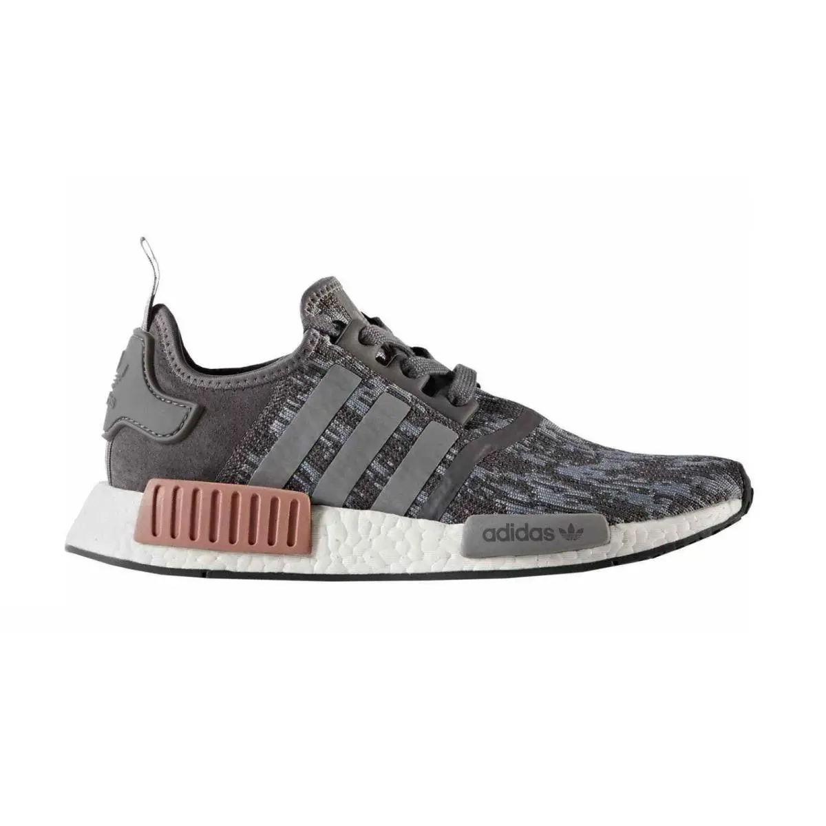 Adidas NMD_R1 W Heather Grey Raw Pink White Running BY9647 413 Women`s Shoes - Heather Grey Raw Pink