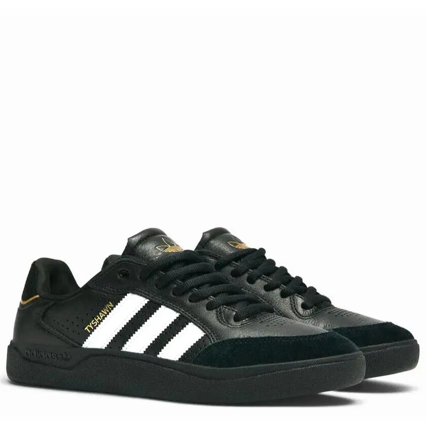 Adidas Tyshawn Low Size 9 12 Black White Gold Men`s Skate Shoes