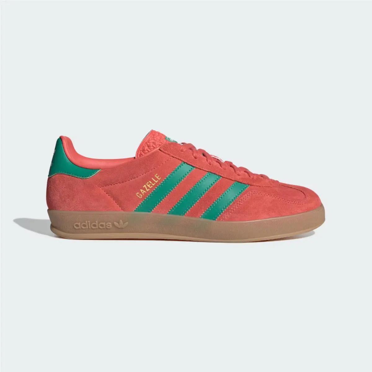Mens Adidas Gazelle Indoor Shoes JH5407 Preloved Scarlet / Court Green