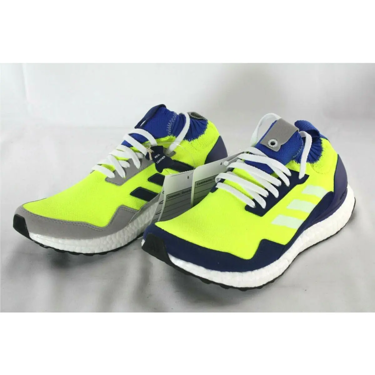 Adidas shoes - adidas UltraBoost MID - UltraBoost MID - BD7399 - White/NEON GREEN/ROYAL 11