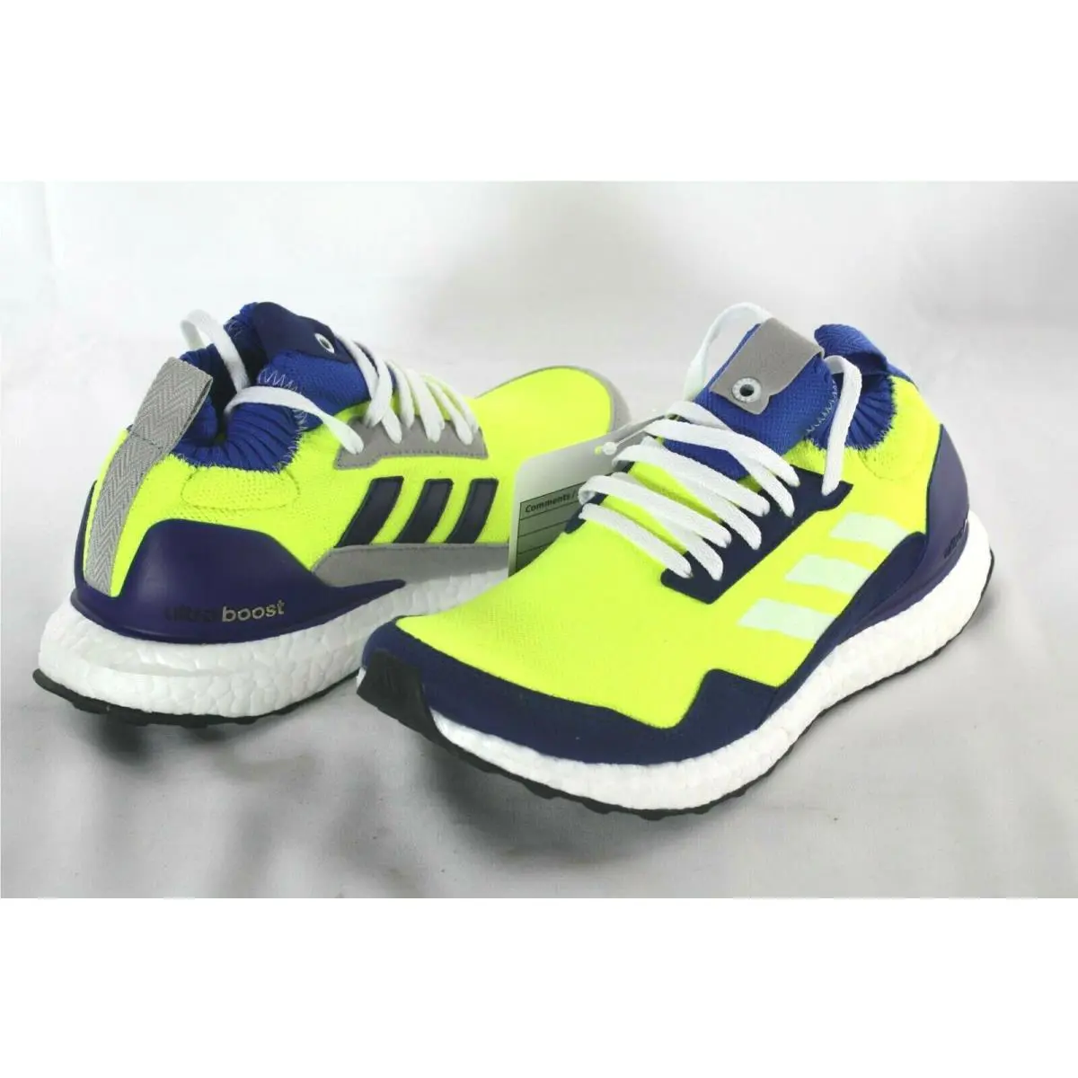 Adidas shoes - adidas UltraBoost MID - UltraBoost MID - BD7399 - White/NEON GREEN/ROYAL 12