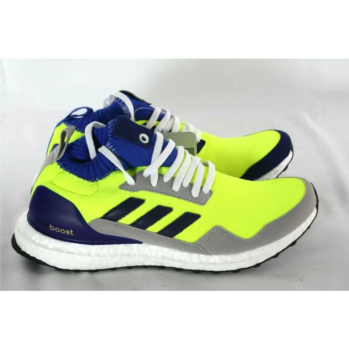 Adidas shoes - adidas UltraBoost MID - UltraBoost MID - BD7399 - White/NEON GREEN/ROYAL 14