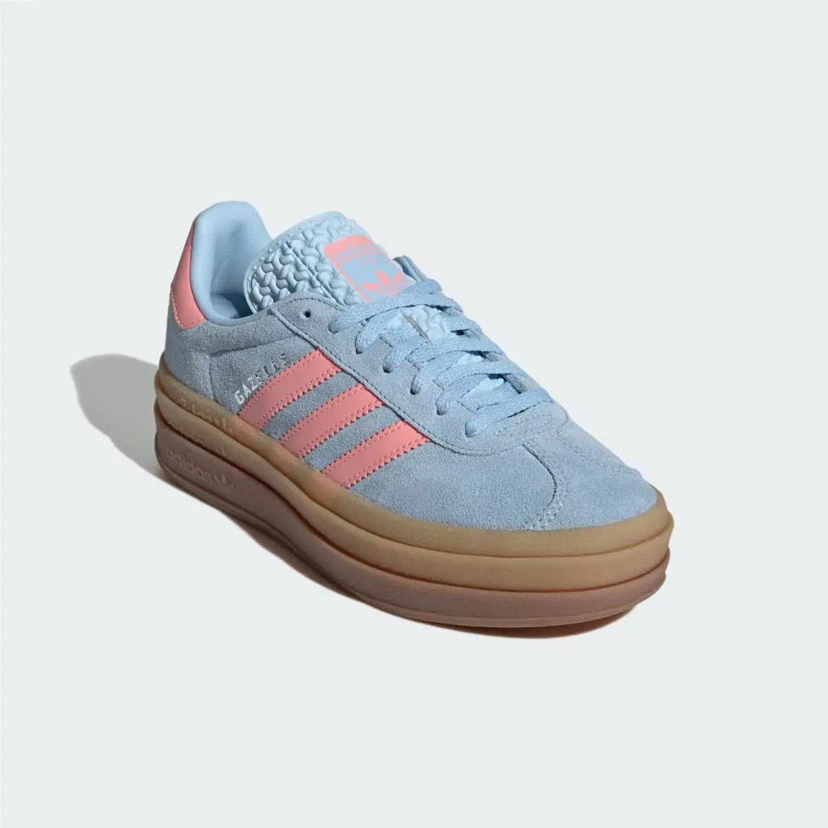 Adidas Gazelle Bold JI3384 Sneakers Kids Clear Sky Semi Pink Leather Shoes FD930