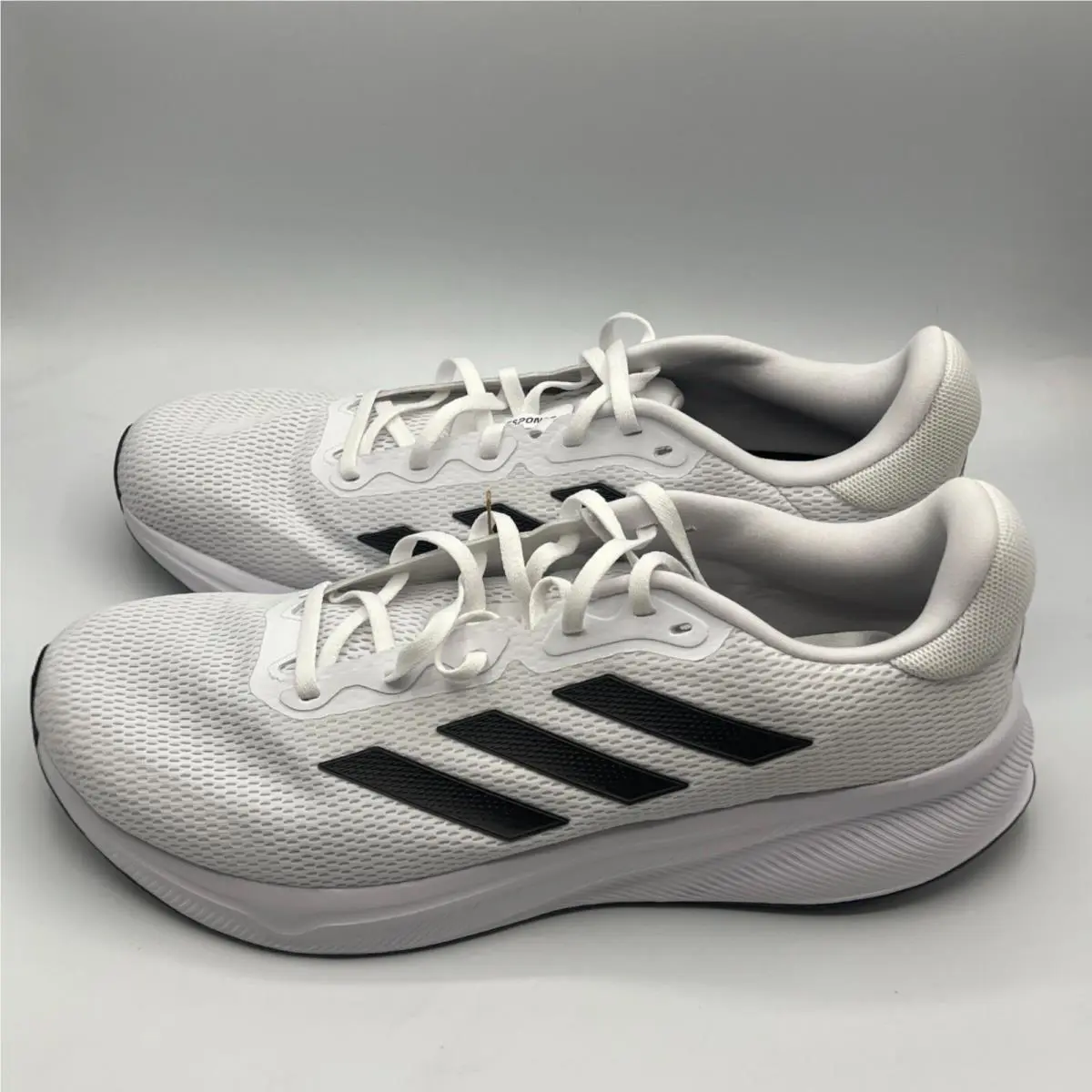 Adidas Mens Response Bounce Running Shoes White Black Size 13 Athletic Sneaker