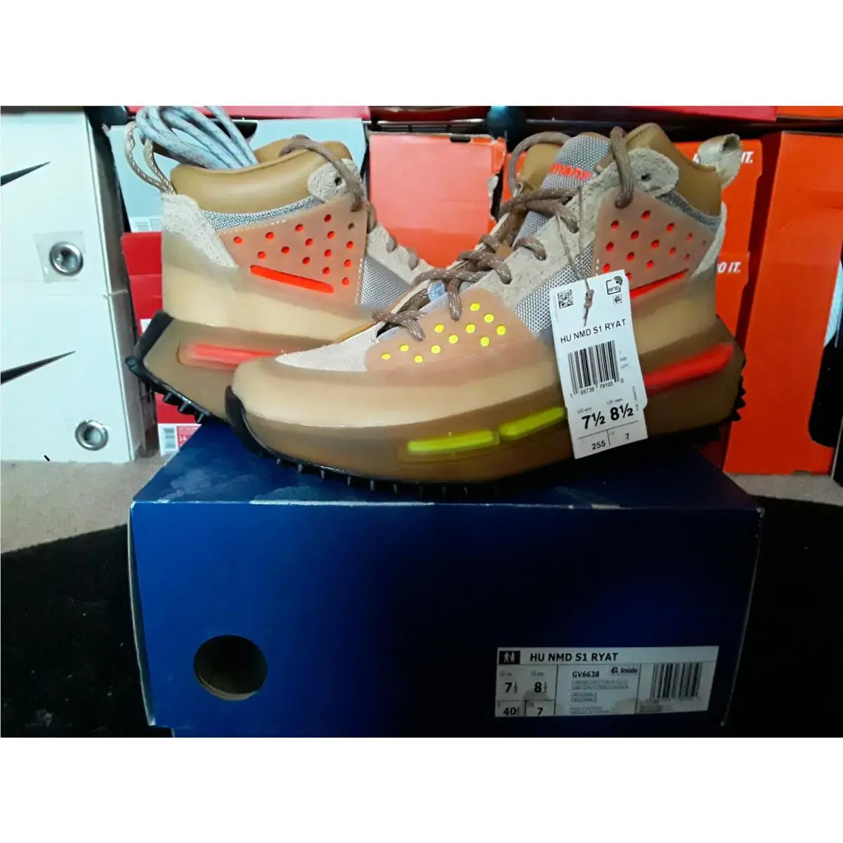 Adidas shoes - HU NMD S1 RYAT - NMD RYAT - GV6638 - Beige 0