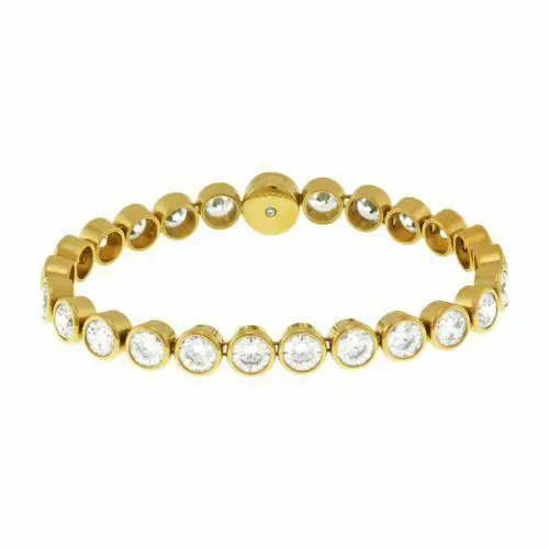 Michael Kors Gold Tone Cubic Zirconia Glitz Tennis Bracelet MKJ4791+BOX