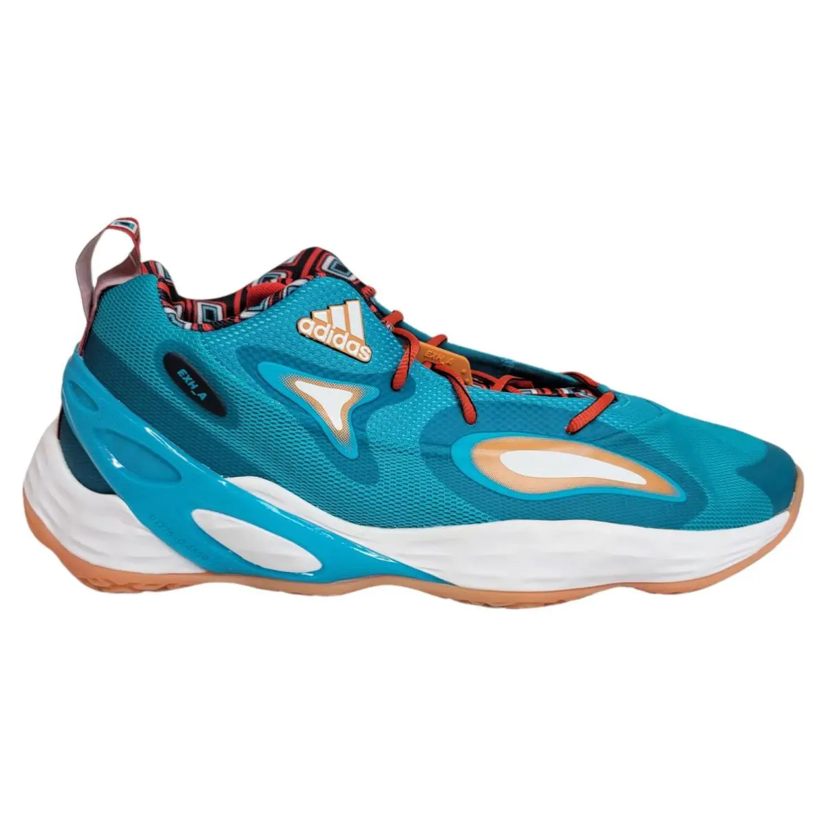 Adidas Mens 13 Exhibit A Teal White Low Basketball Shoes Sneakers H69015 - Green