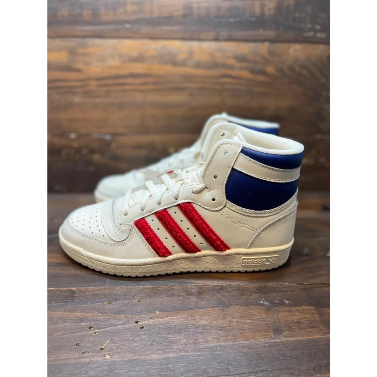 Women`s Adidas Originals Top Ten RB Cream White Vivid Red HQ1480