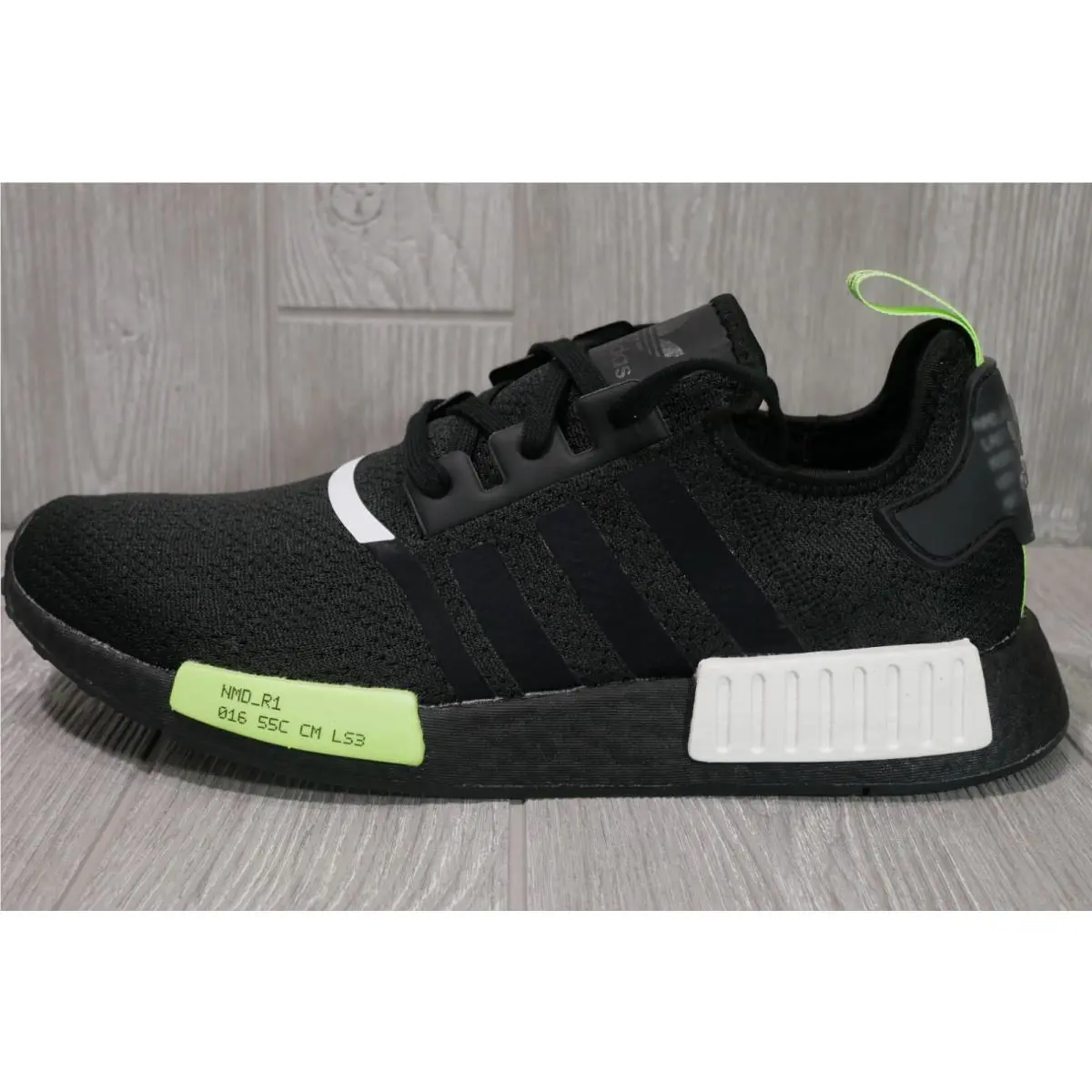 Adidas NMD_R1 Boost Athletic Shoes Signal Green Men`s Size 12 13 EF4268