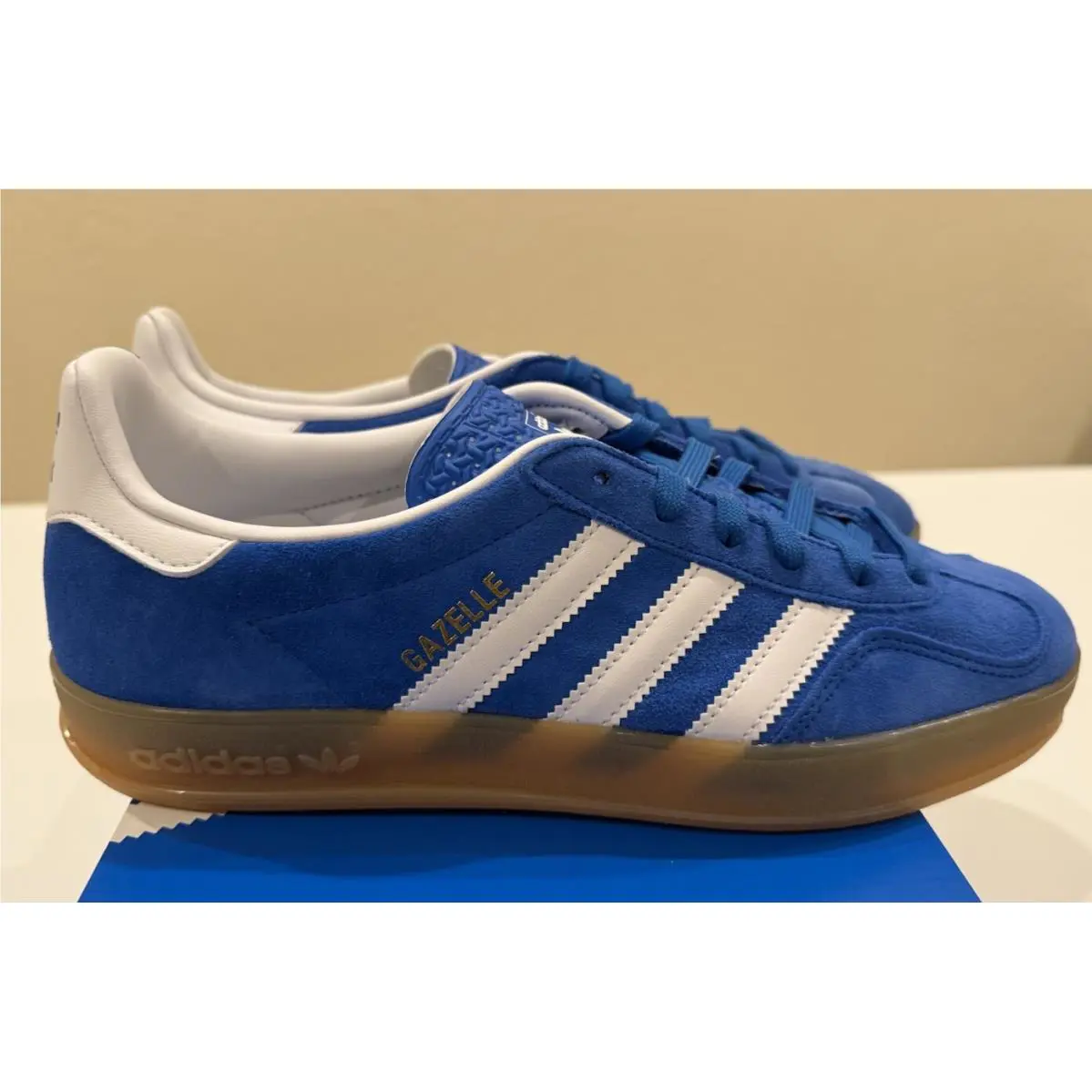 Men’s Adidas Gazelle Indoor “blue Bird” Gum White JI2061 Multiple