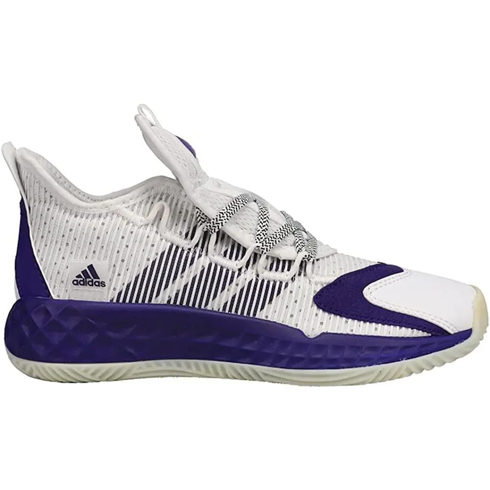 Adidas Pro Boost Low Men Size 19.0 Purple White Basketball Comfortable