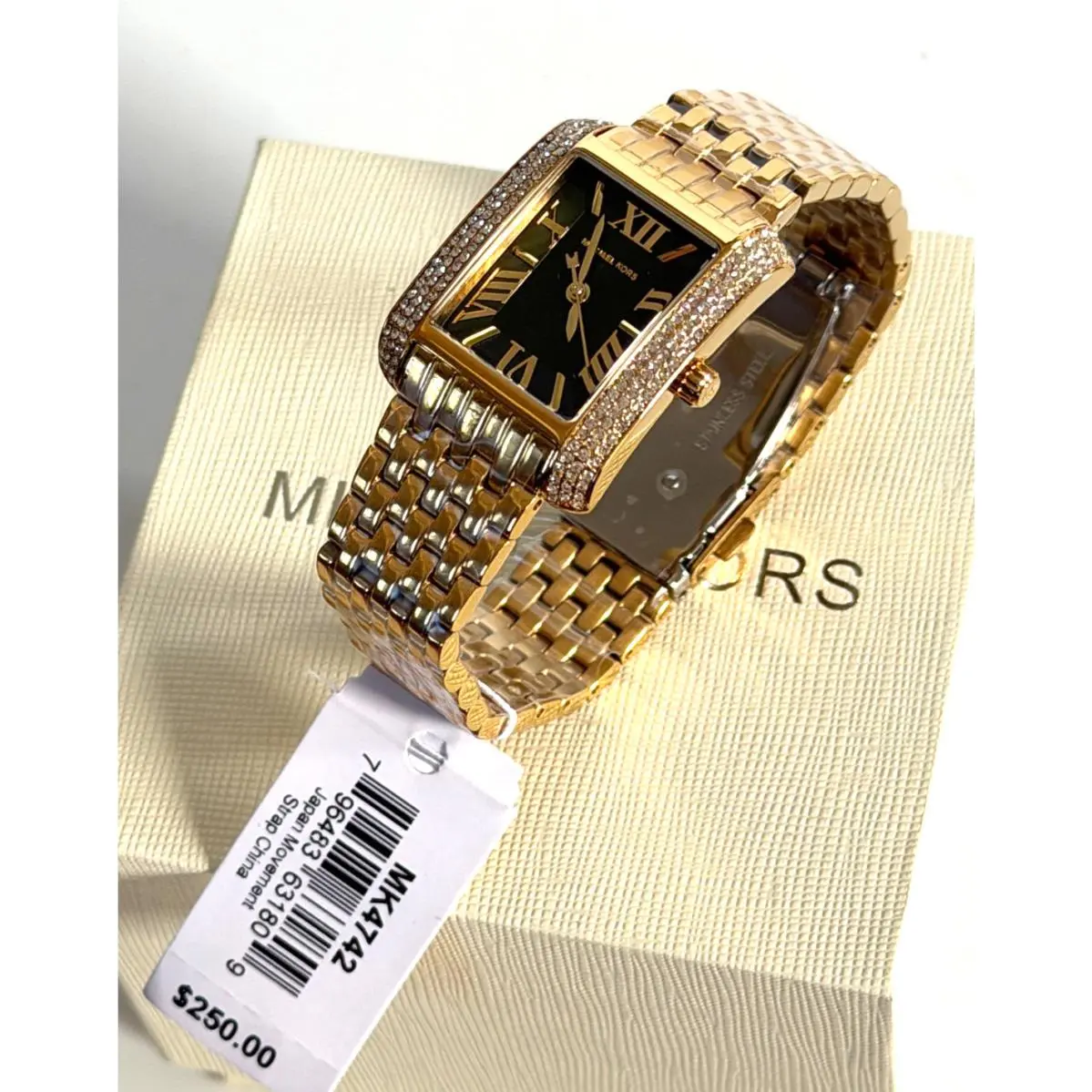 MK4742 Emery Crystal Green Dial Gold-tone Ladies Watch Bnwtbox by Michael Kors