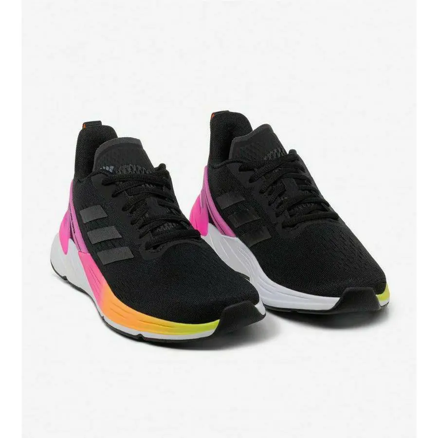 Womens Adidas Response Super Running Shoes Black Pink Sneakers