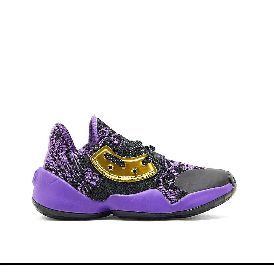 Kids Adidas Shoes Star Wars Harden Vol 4 Black Purple Sneakers - Purple