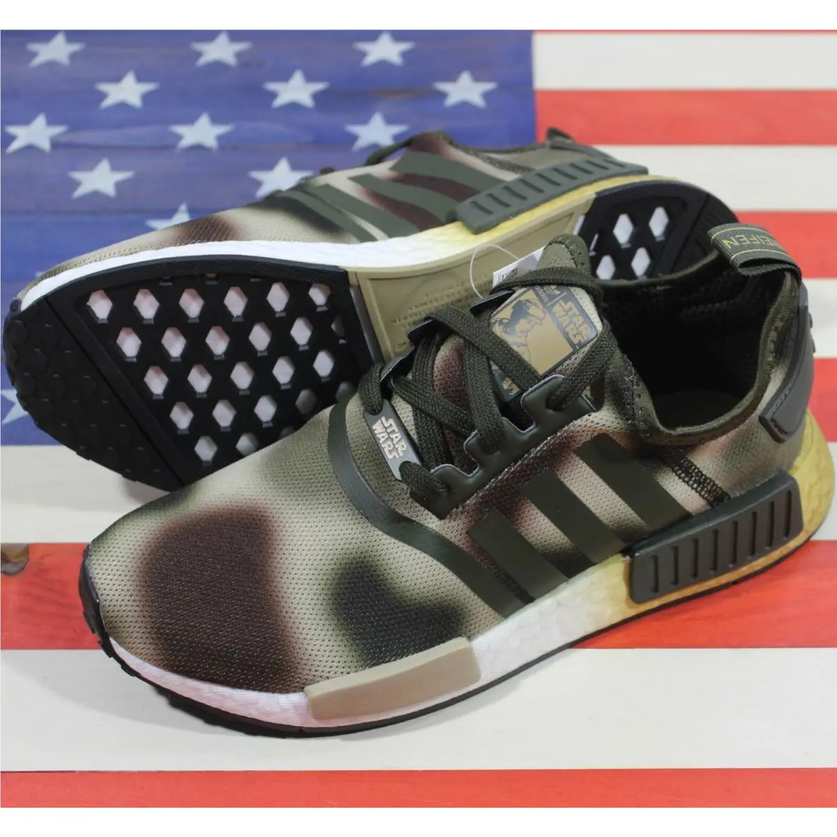 Adidas shoes - adidas NMD R1 - NMD - FW2280 - Green, Manufacturer: Desert-Sand/Night-Cargo-Green/Brown/White (Camo) 5