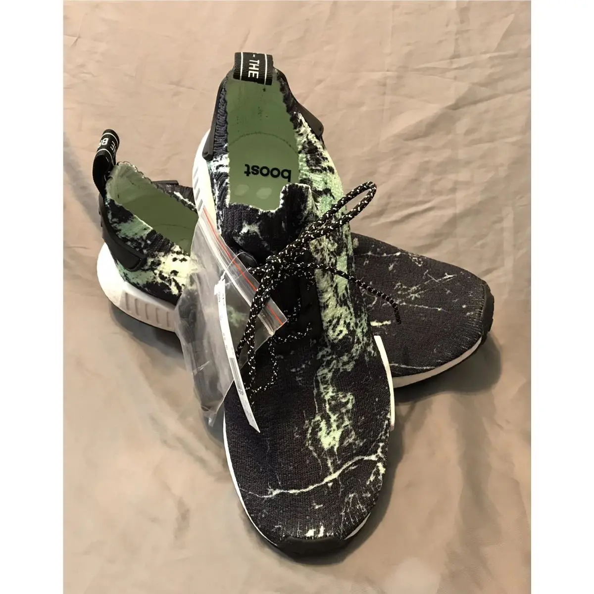 Adidas shoes - adidas NMD R1 - NMD - BB7996 - Black, Green 3
