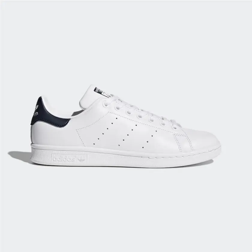 Mens Adidas Stan Smith Shoes M20325 Core White / Core White / Dark Blue