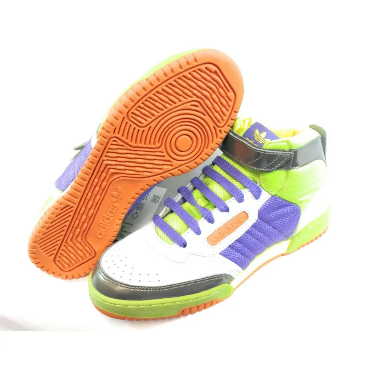 Womens Adidas Grace Mid 776041 White Slime Purple 2008 Deadstock Sneakers Shoes - White
