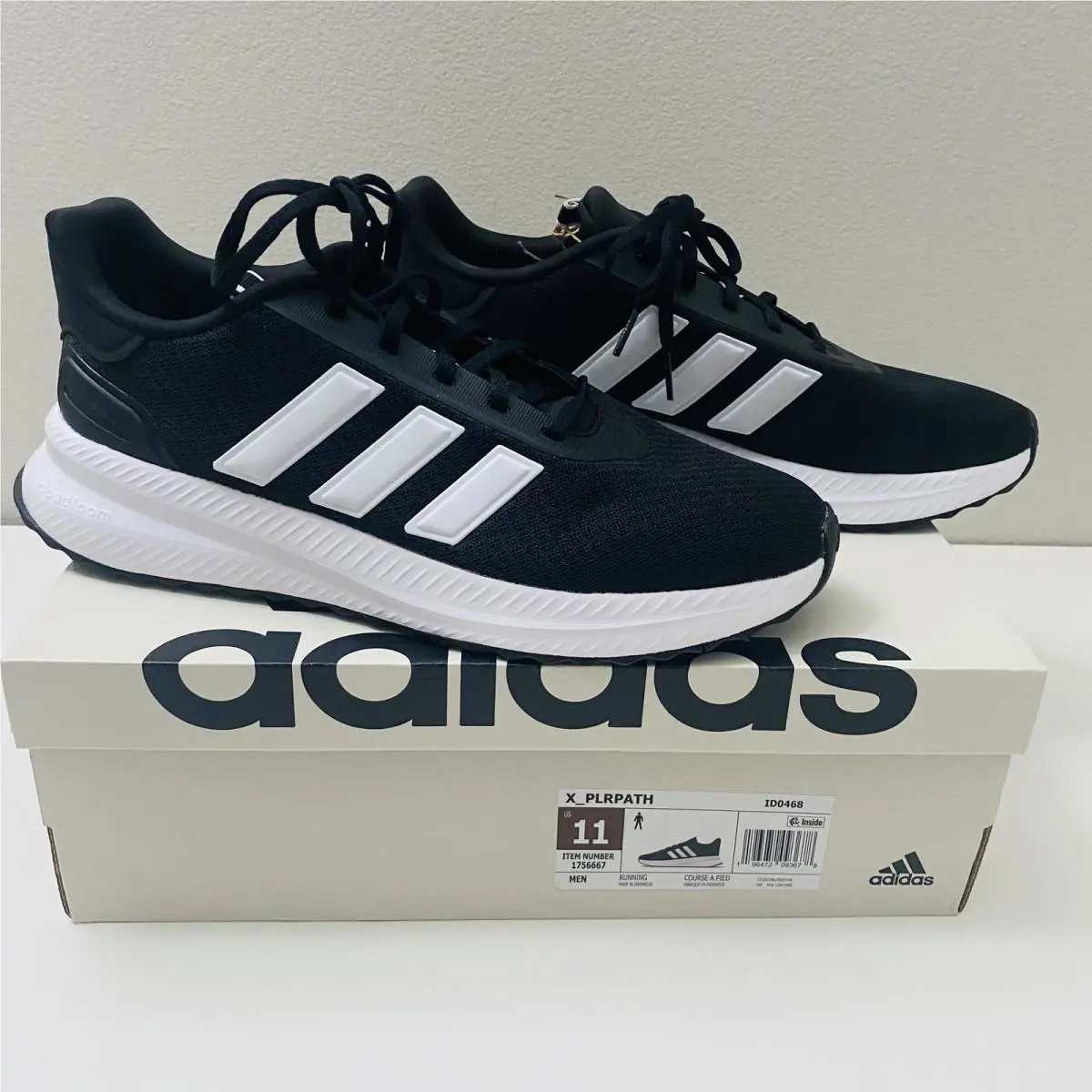 Adidas shoes - adidas X_PLR - ID0468 - Black/White, s: Black/White 6