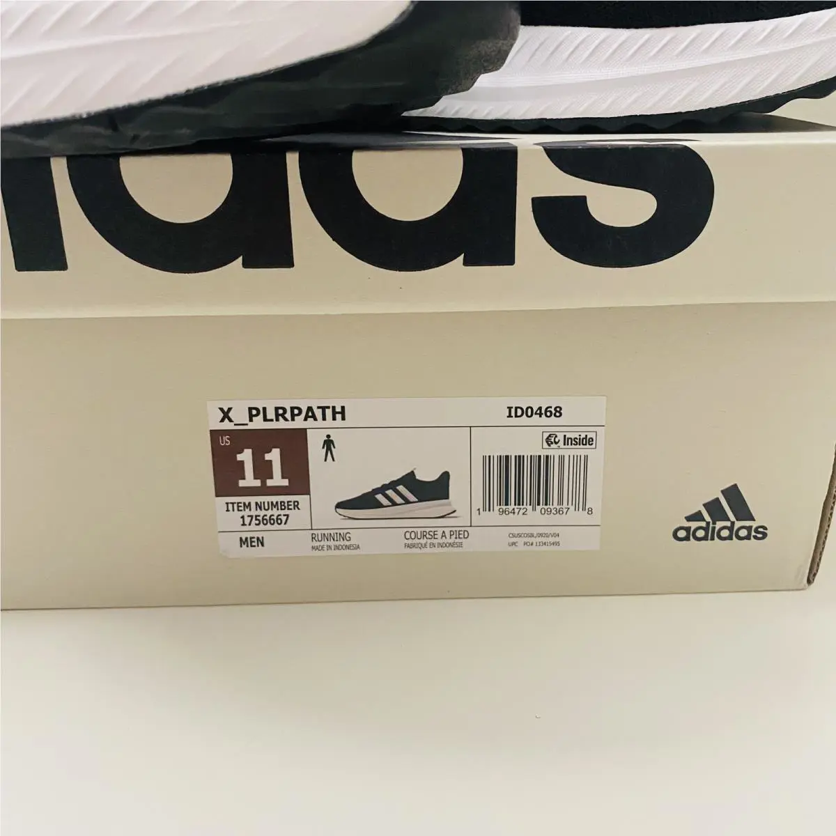 Adidas shoes - adidas X_PLR - ID0468 - Black/White, s: Black/White 5
