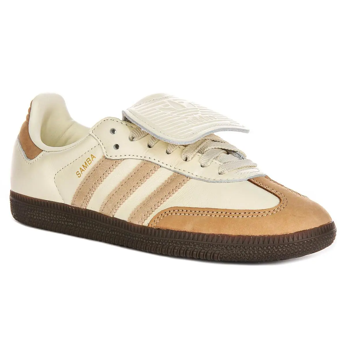 Adidas Samba 3 Stripes Retro Contrast Lace Up Womens Sneakers In Cream US 5 - 10 - CREAM