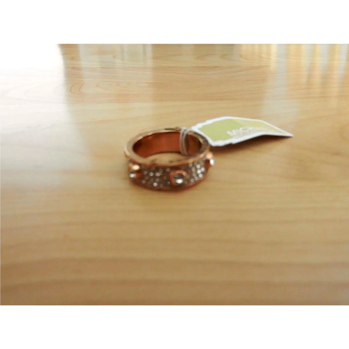 Michael Kors Astor Stud Pave Ring in Rose Gold Tone