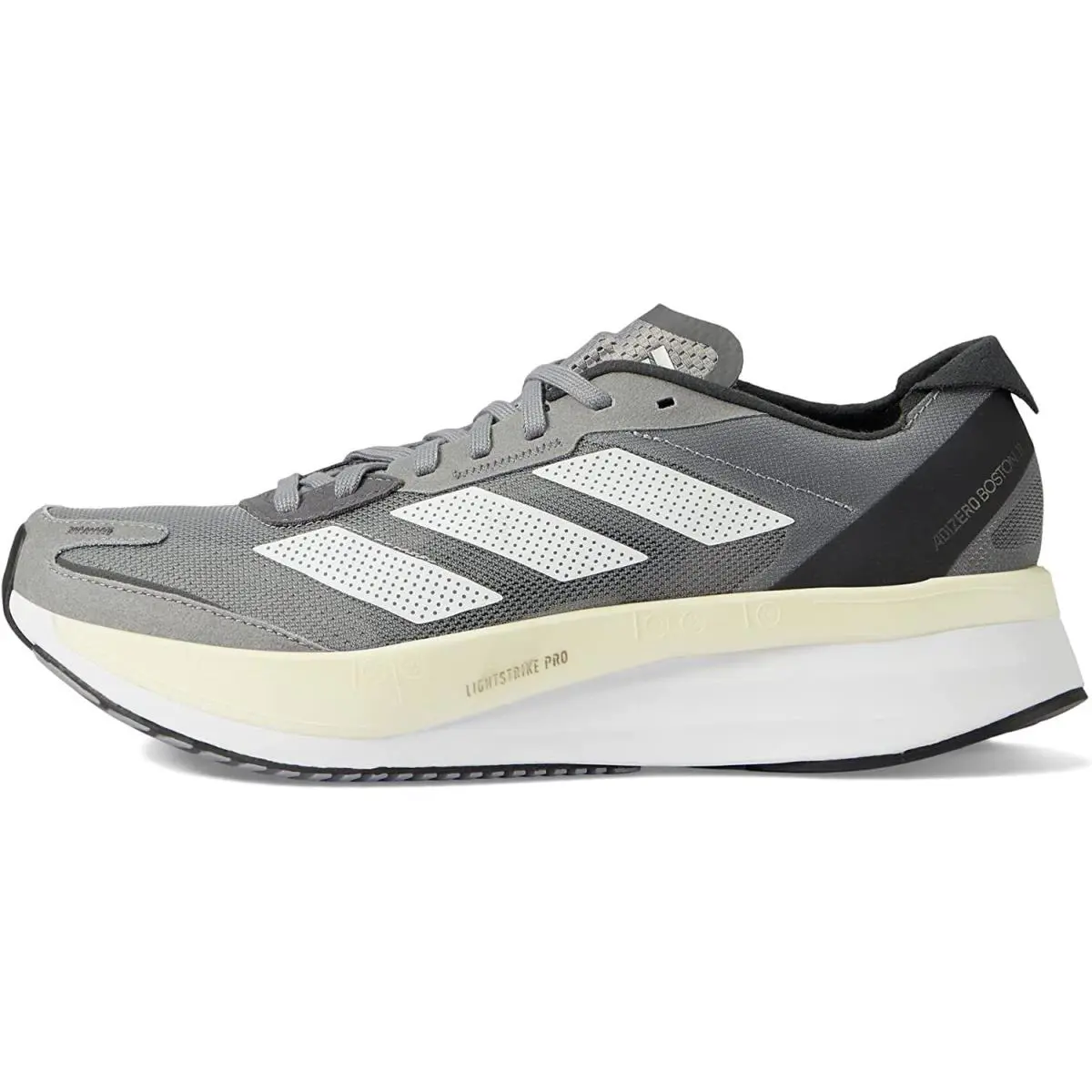 Adidas Adizero Boston 11 Women Size 5.0 Grey Running Comfortable - Grey, Zero Metallic, Carbon
