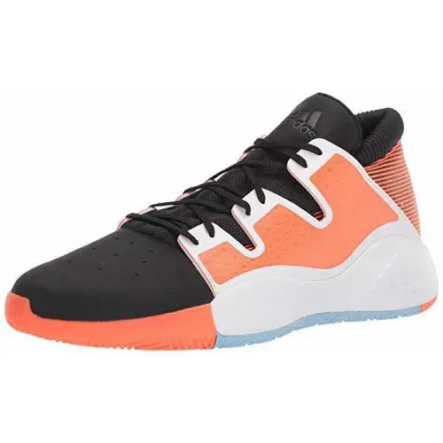 Adidas Men`s Pro Vision EF0485 Basketball Shoes 12.5 US Size Black/White/Hi-res Coral
