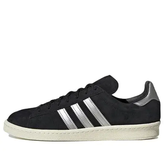 Adidas Campus 80S Originals Men`s Athletic Sneakers GX7330 SZ 10 11 and 13 - Black Metallic Silver