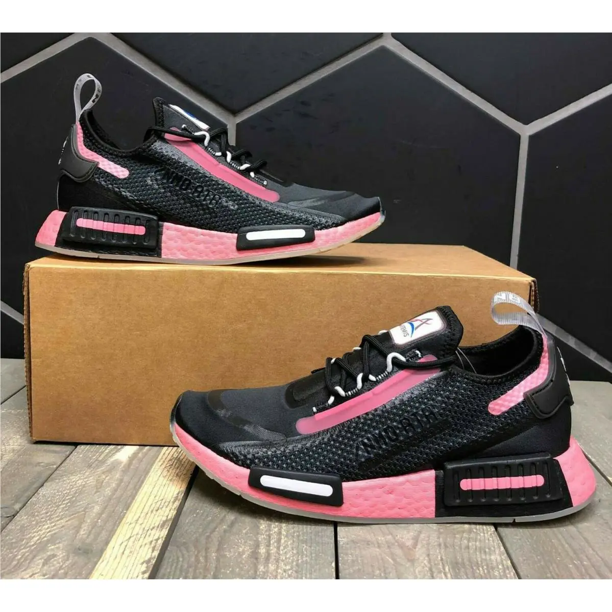 Adidas shoes - adidas NMD R1 SPECTOO - NMD SPECTOO - FZ3207 - Core Black / Hazy Rose / Grey Two 11