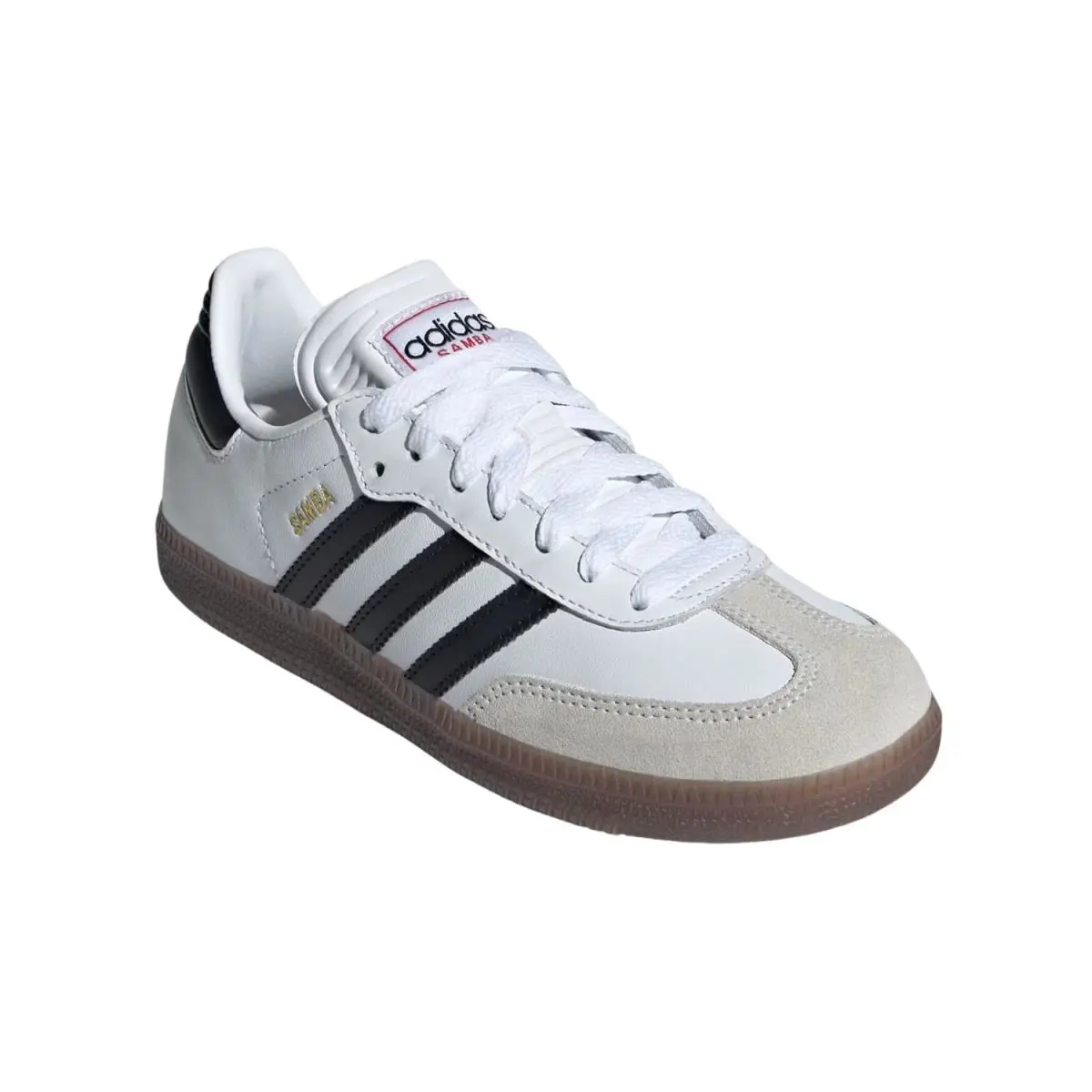 Adidas Unisex-child Samba Indoor Leather Sneaker White/black/gum Size Options - White/Black/Gum