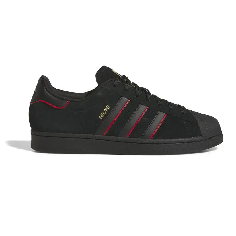 Adidas Skateboarding Superstar Adv X Felipe Gustavo Black Skateboard Shoes - Black