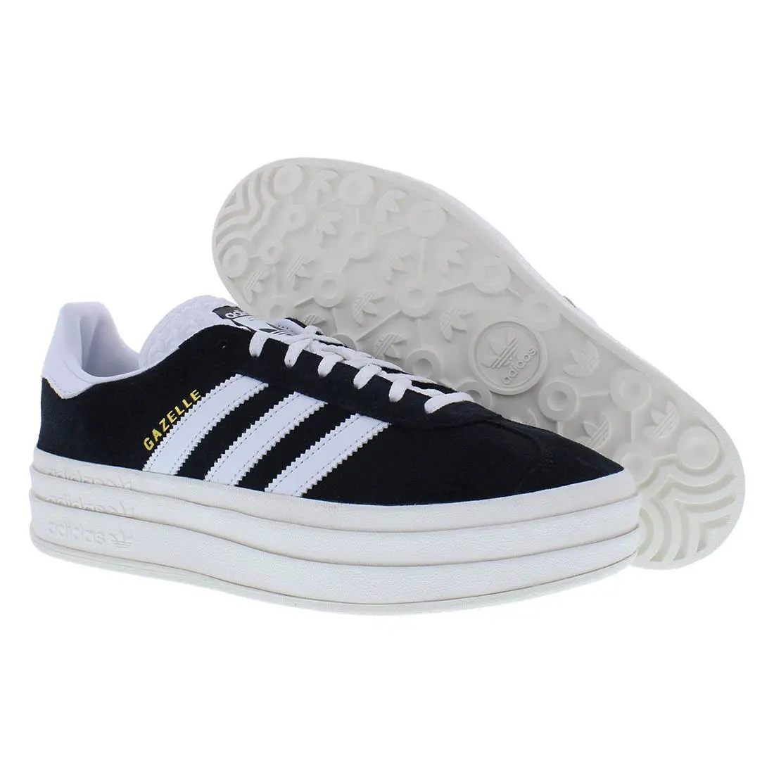 Adidas Gazelle Bold Womens Shoes - Core Black/Cloud White, Main: Black