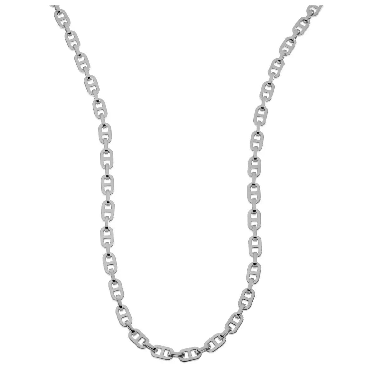 New-michael Kors Equestrian Polished Silver Chain Link Long Necklace MKJ1931+TAG