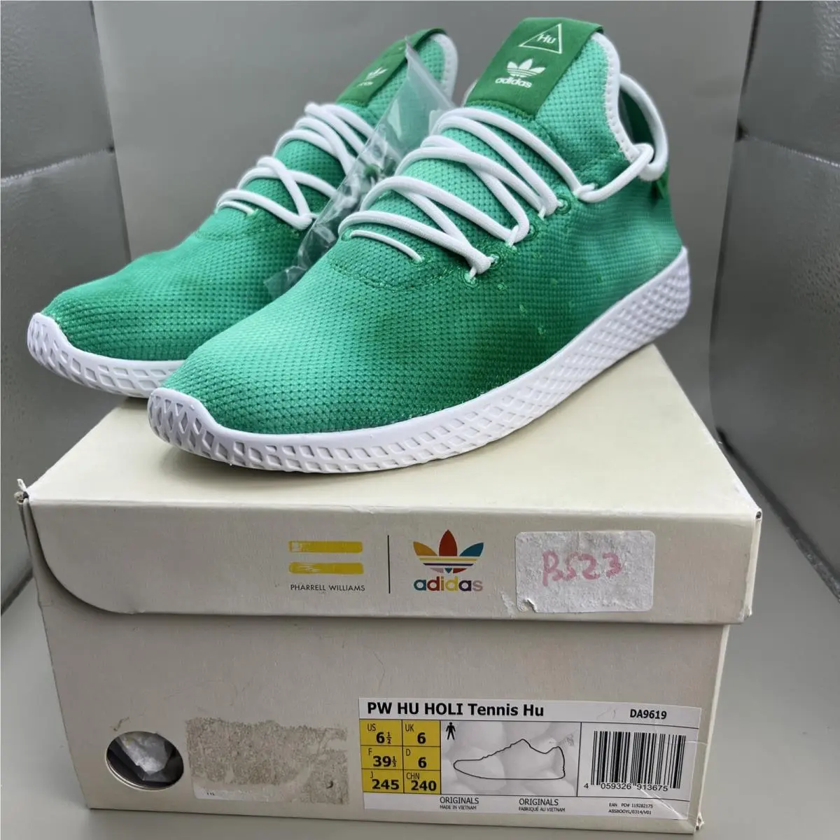 Adidas shoes - adidas Pharrell Williams Tennis HU - DA9619 - Green (UPC: 4059326913644) 11