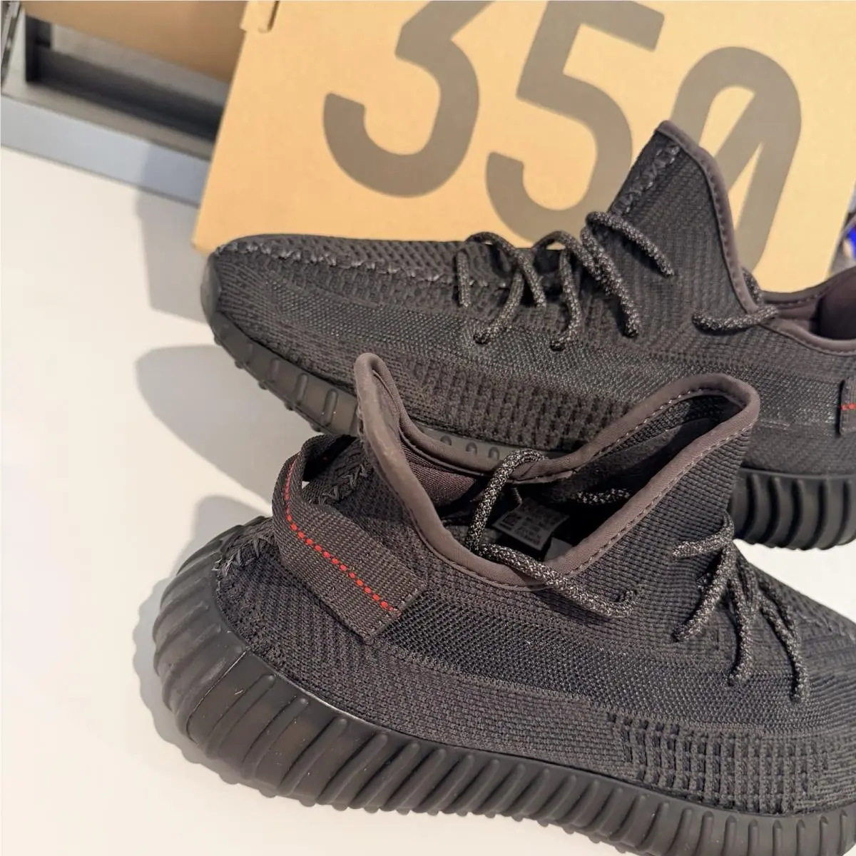 Adidas shoes - adidas Yeezy Boost 350 V2 - FU9006 - Black, Manufacturer: Black/Black/Black 4