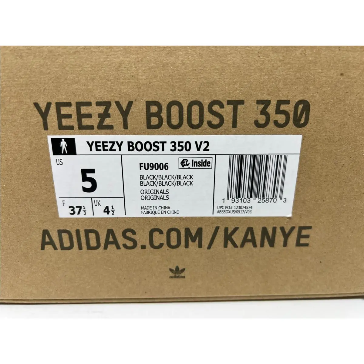 Adidas shoes - adidas Yeezy Boost 350 V2 - FU9006 - Black (UPC: 193103258703) 5