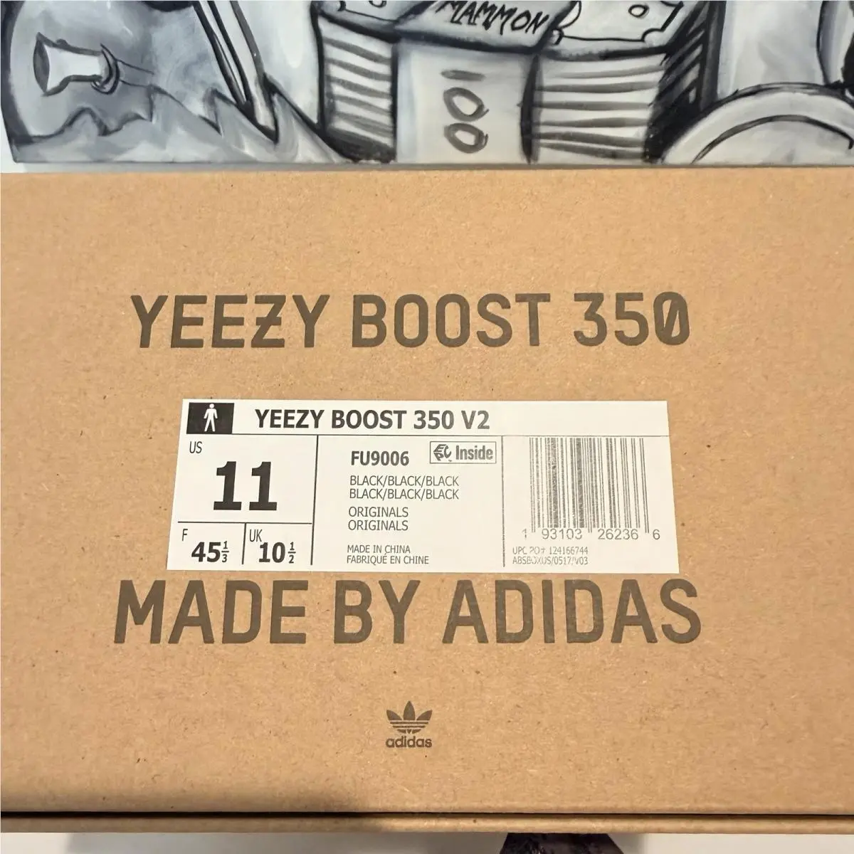 Adidas shoes - adidas Yeezy Boost 350 V2 - FU9006 - Black, Manufacturer: Black/Black/Black 2