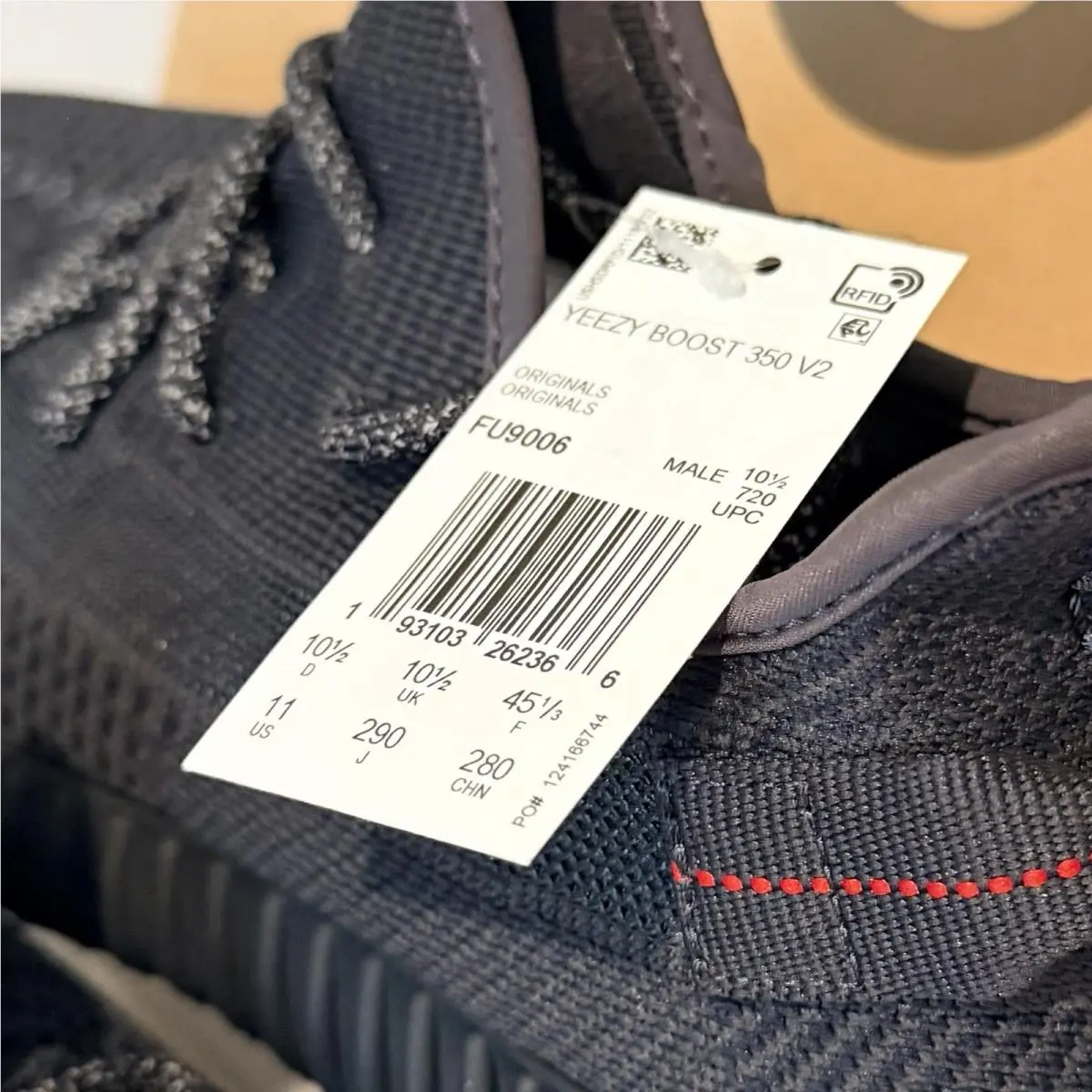 Adidas shoes - adidas Yeezy Boost 350 V2 - FU9006 - Black, Manufacturer: Black/Black/Black 3