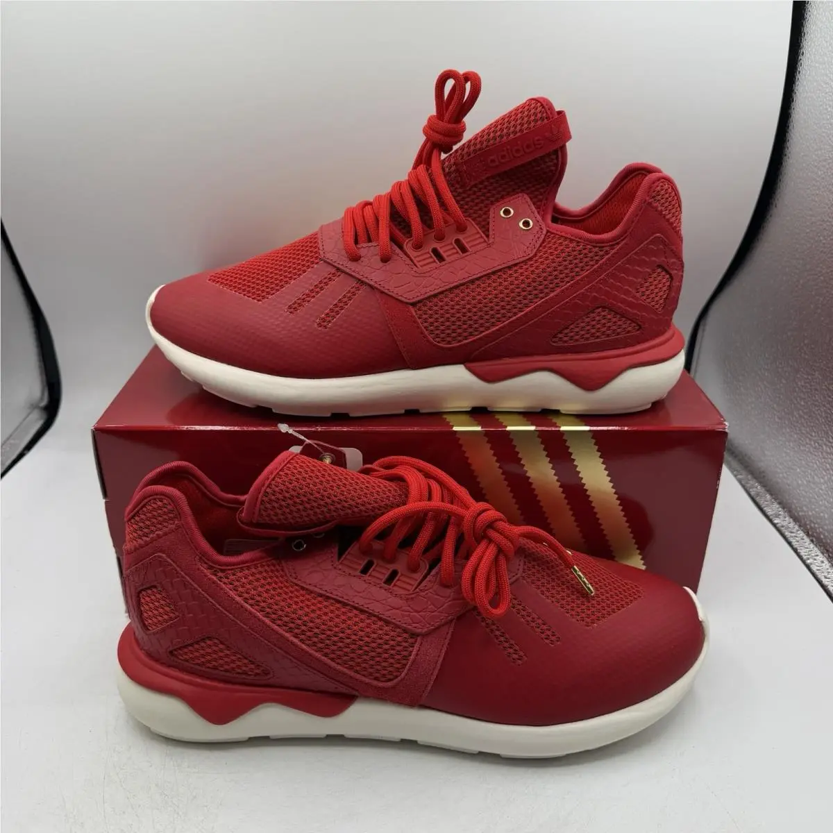 Adidas Tubular Runner Chinese Year Shoes Mens Sz 10 Red Sneakers AQ2549