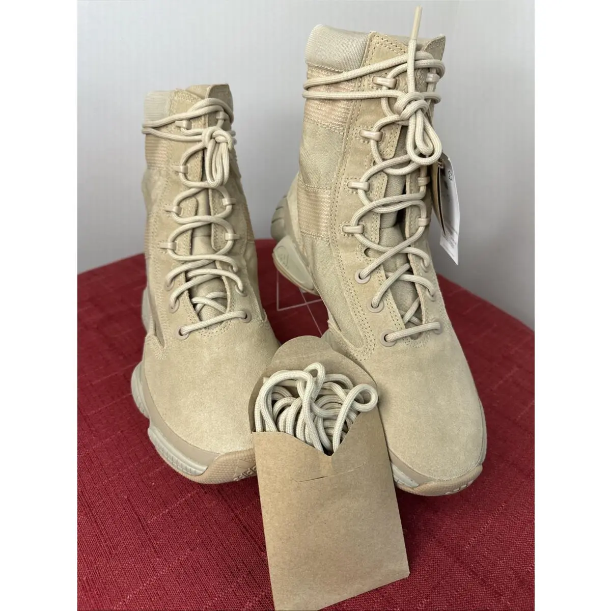 Adidas x Yeezy 500 High Tactical Boot Lace Sneakers Sand 10.5